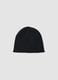 Black stretch cotton jersey knit hat for boys_1
