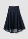 Pure cotton denim midi skirt_4