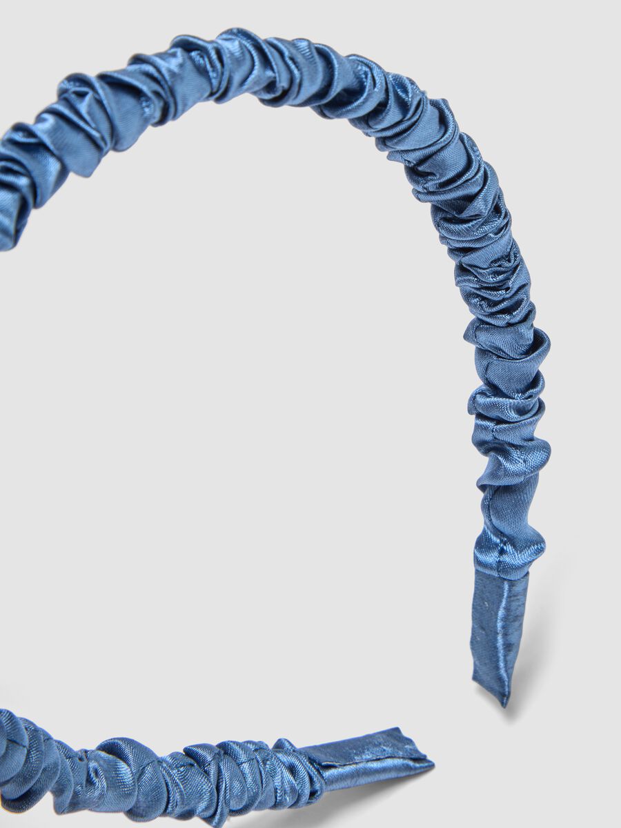 SINCERELY HAIR Serre-t&ecirc;te en satin bleu_2