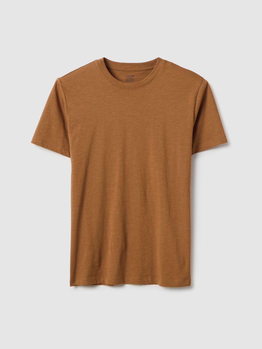 Brown Pure Cotton Regular Fit T-Shirt_4