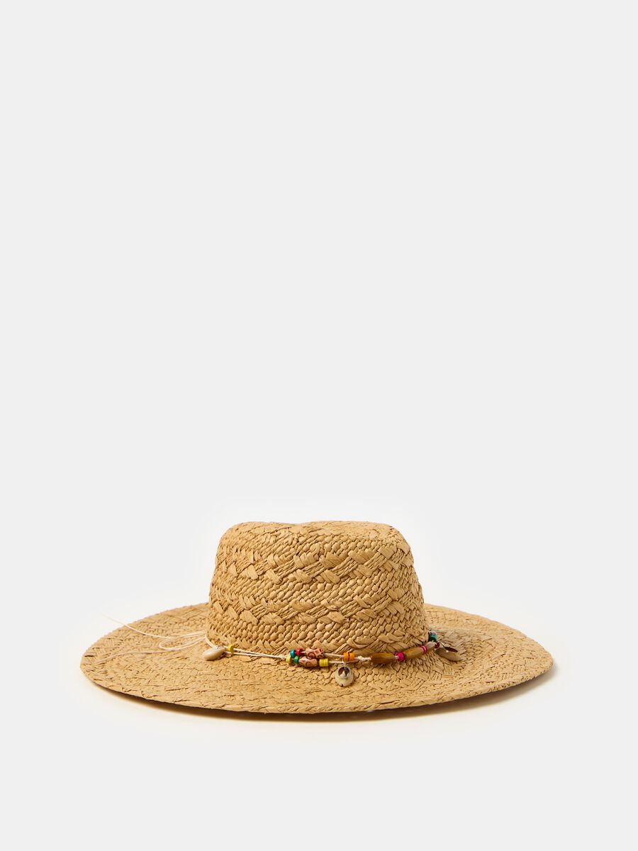 Sombrero de paja con adornos_0