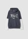 Blaue Hoodie aus Baumwollmischung mit Kapuze und K&auml;ngurutasche_0
