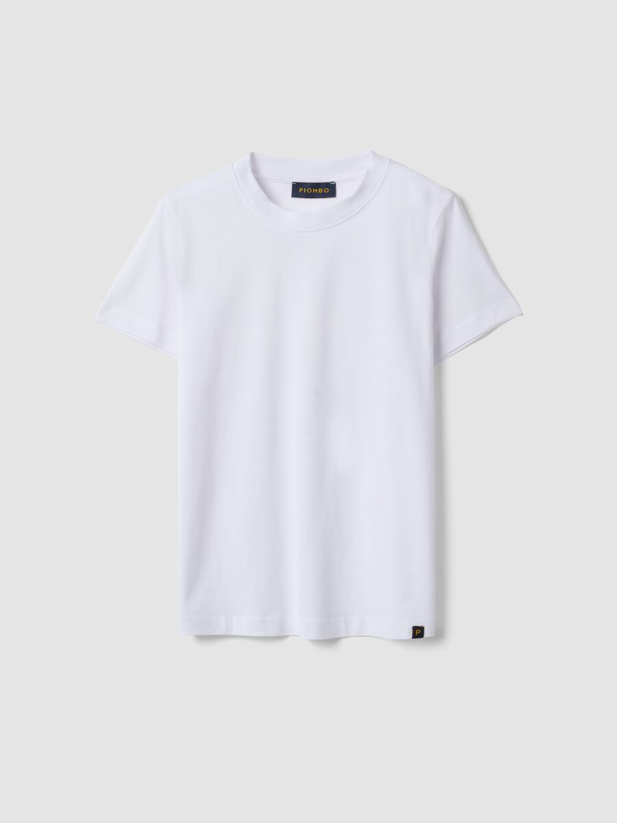 White short-sleeve regular-fit Supima cotton T-shirt_4