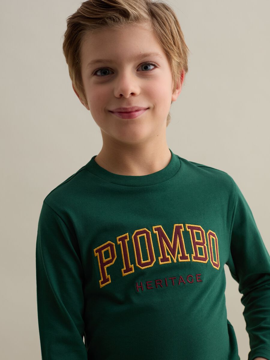 Long-sleeved T-shirt with logo embroidery_2