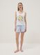 Pure cotton multicolour striped pyjama shorts, regular fit_0
