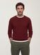 Maglia girocollo rossa in misto viscosa regular fit_0