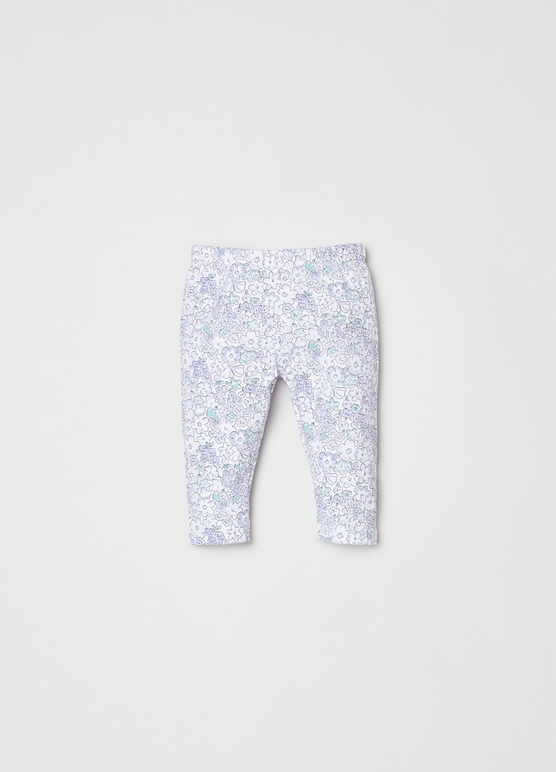 Leggings with floral pattern