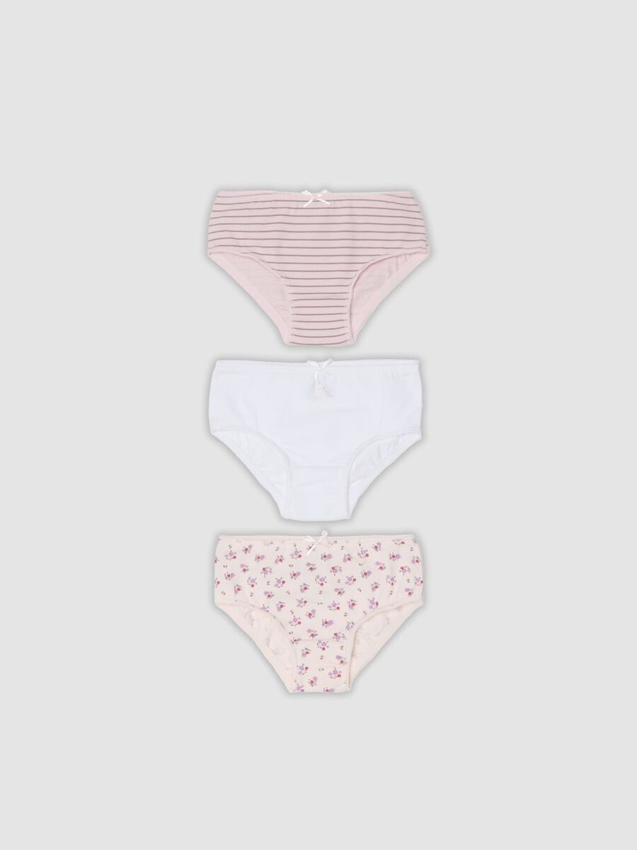 3-pack of multicolour organic stretch-cotton knickers for baby girl_0