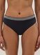 Black stretch swim briefs with embroidered details_1