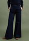 Jeans blu wide leg in cotone elasticizzato_1