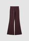 Pantaloni viola flare in modal elasticizzato_7