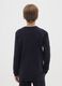 Boys' black T-shirt in pure cotton oversize fit_1