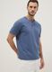 Blue short-sleeve regular fit t-shirt with seraphim collar_0