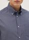 Blue cotton blend regular fit easy iron shirt_2
