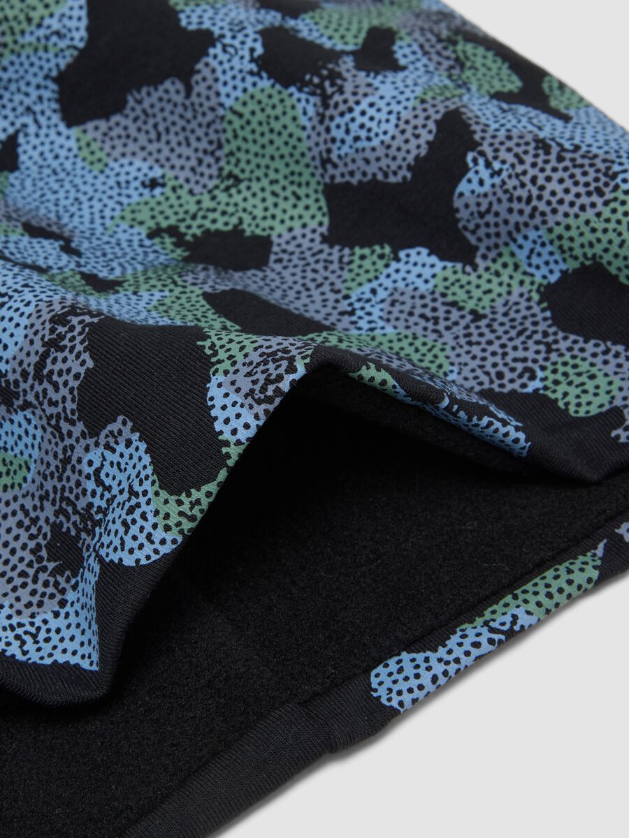 Multicoloured stretch cotton patterned scarf for boys_1