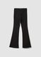 Girls&rsquo; black flared jeggings in stretch cotton and viscose_3