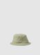 Green organic cotton bucket hat for baby_0