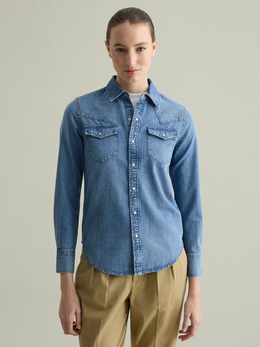 Western shirt in denim_0