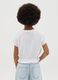 Girls&rsquo; white regular-fit T-shirt in 100% cotton_2