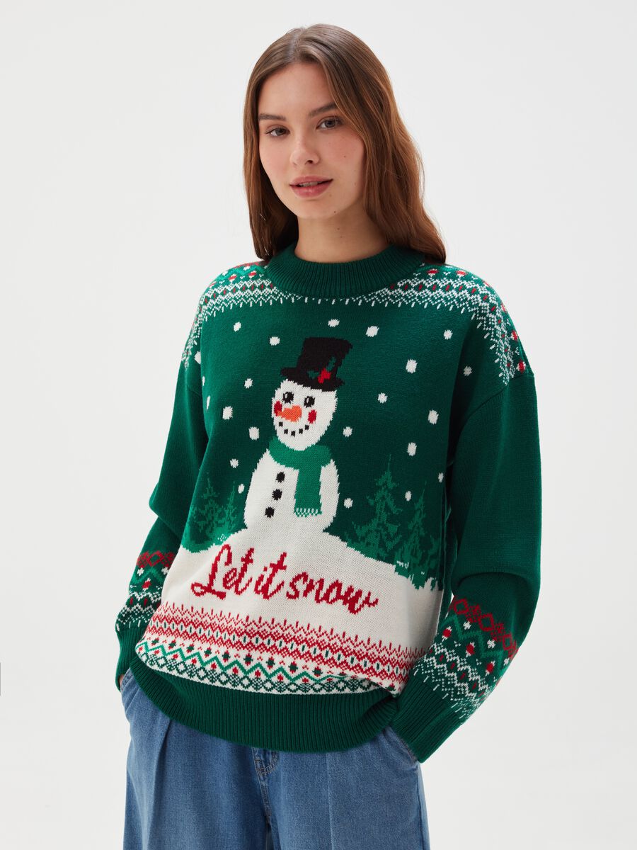 Christmas jumper with snowman_0