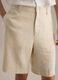 Pure Linen White Bermuda Shorts Regular Fit_3