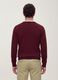 Burgundy viscose-blend crew-neck jumper, regular fit_2
