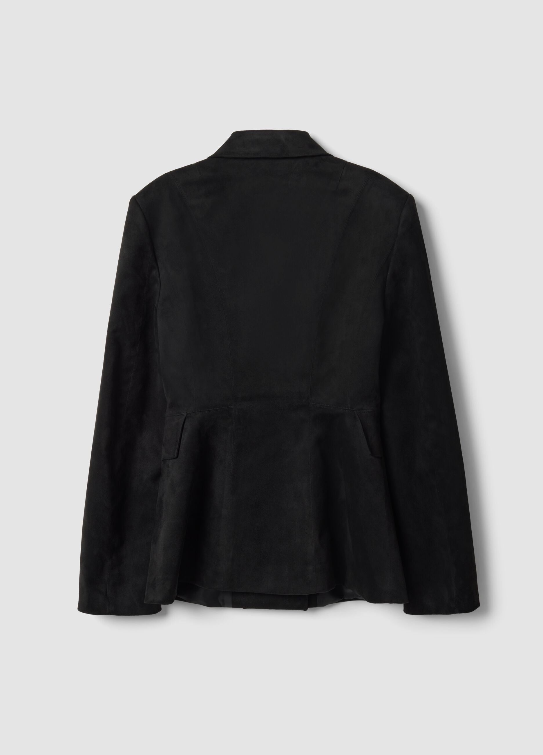 Black Faux Suede Blazer