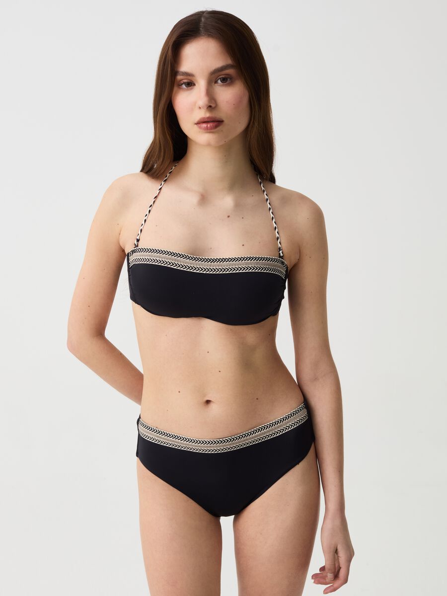 High-waisted bikini briefs with traditional insert_0