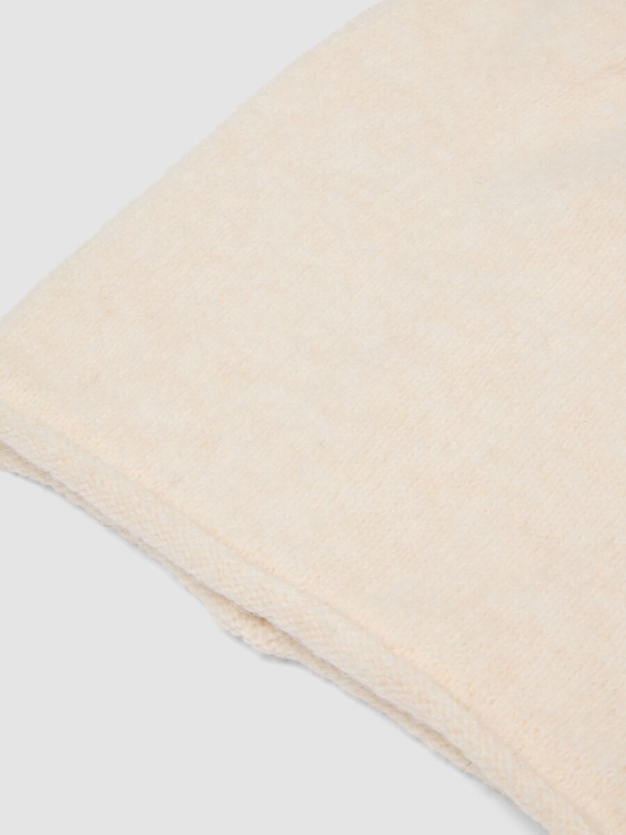 Beige stretchy jersey knit hat_2