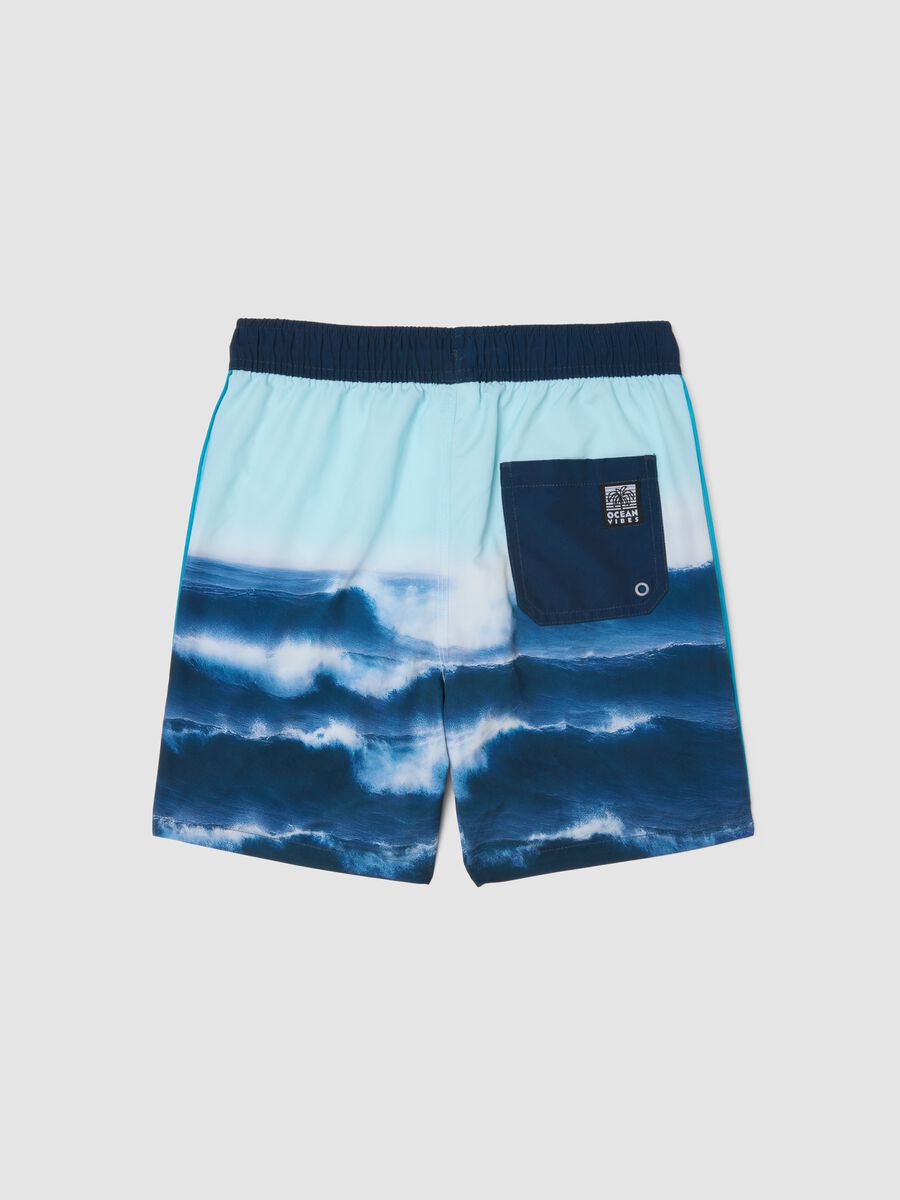 Boxer mare blu con stampa onde per ragazzo_1