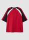 Red pure cotton T-shirt with front slogan relaxed fit_6