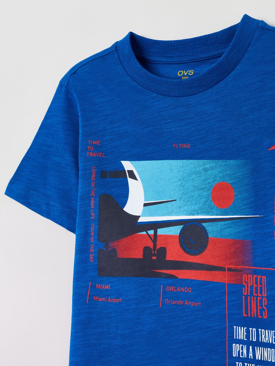 Camiseta de algodón con estampado avión_2