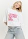 Wei&szlig;es T-Shirt aus reiner Baumwolle mit Print_0