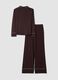 Brown stretch viscose pyjamas with V-neck_6