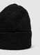 Black ribbed stretch-wool beanie_2
