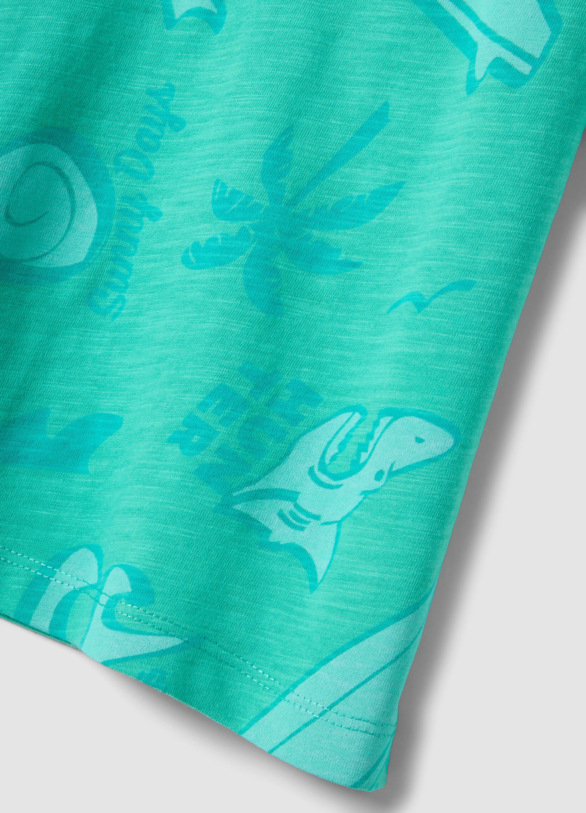 &Pi;&rho;ά&sigma;&iota;&nu;&omicron; &kappa;&omicron;&nu;&tau;&omicron;&mu;ά&nu;&iota;&kappa;&omicron; T-shirt &alpha;&pi;ό 100% &beta;&alpha;&mu;&beta;ά&kappa;&iota;