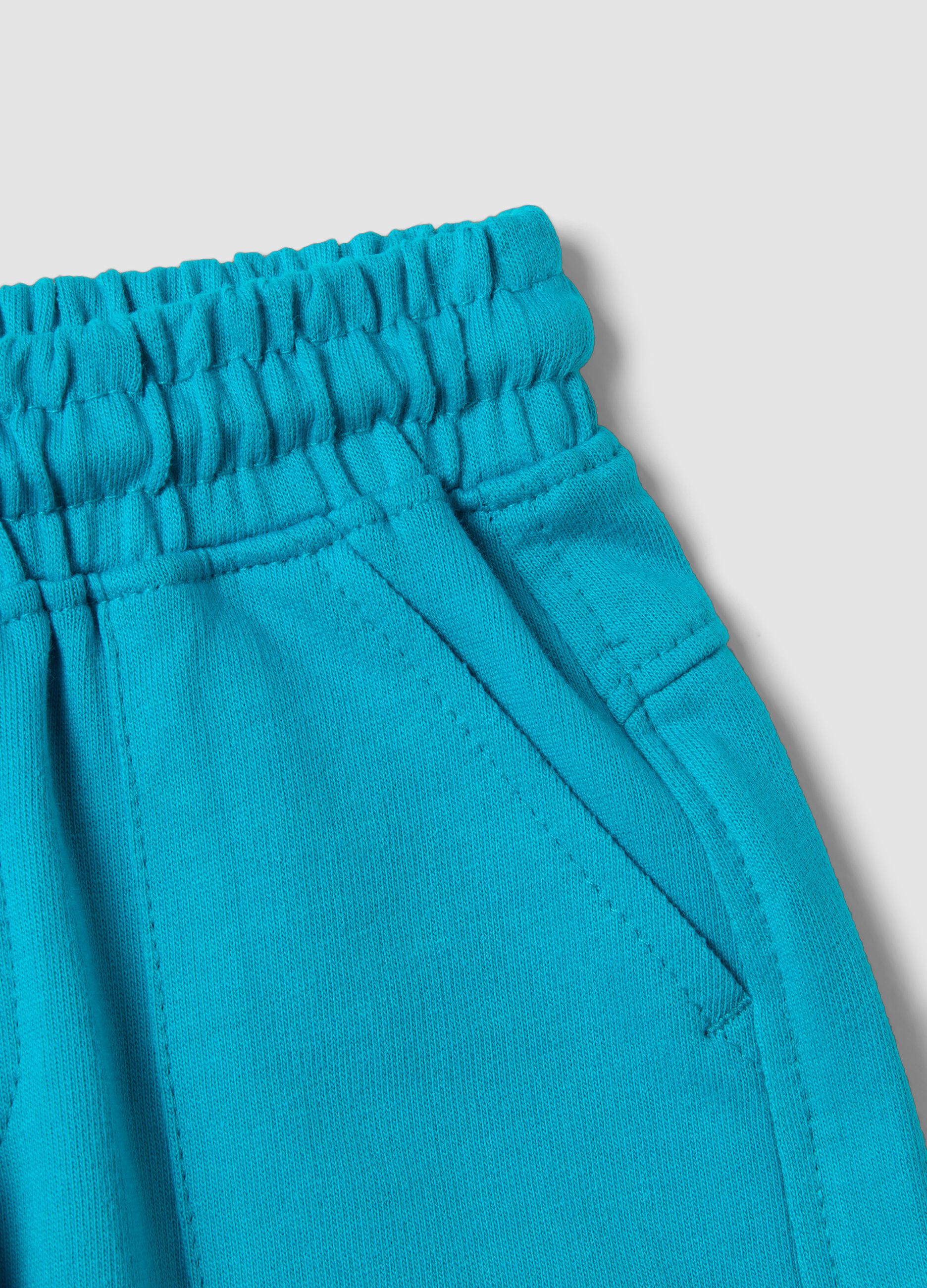 Light blue shorts in pure organic cotton