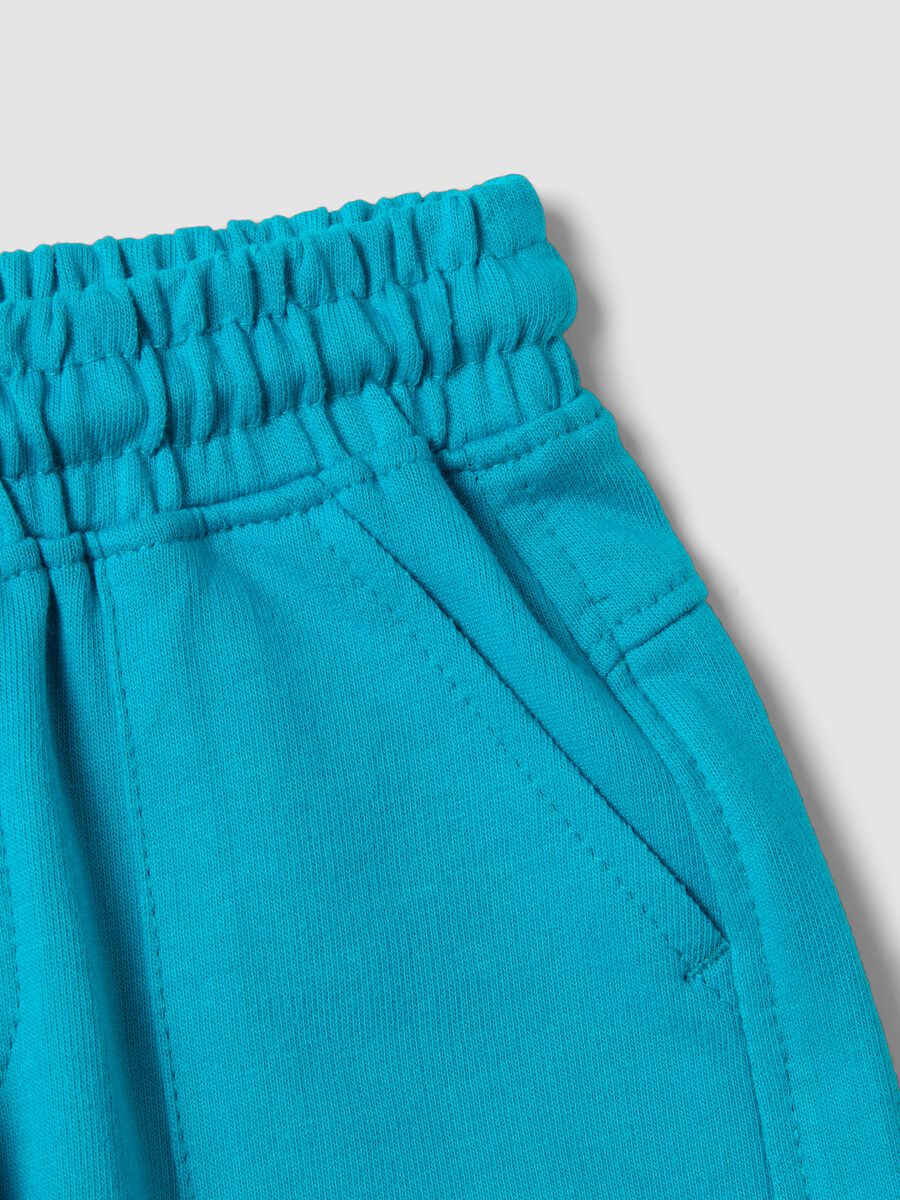 Light blue shorts in pure organic cotton_2
