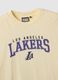 Yellow pure cotton regular fit T-shirt with Lakers print_1