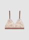Reggiseno bralette beige in tessuto elasticizzato con pizzo floreale_0