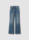 Light Blue Stretch Cotton Bootcut Jeans_0