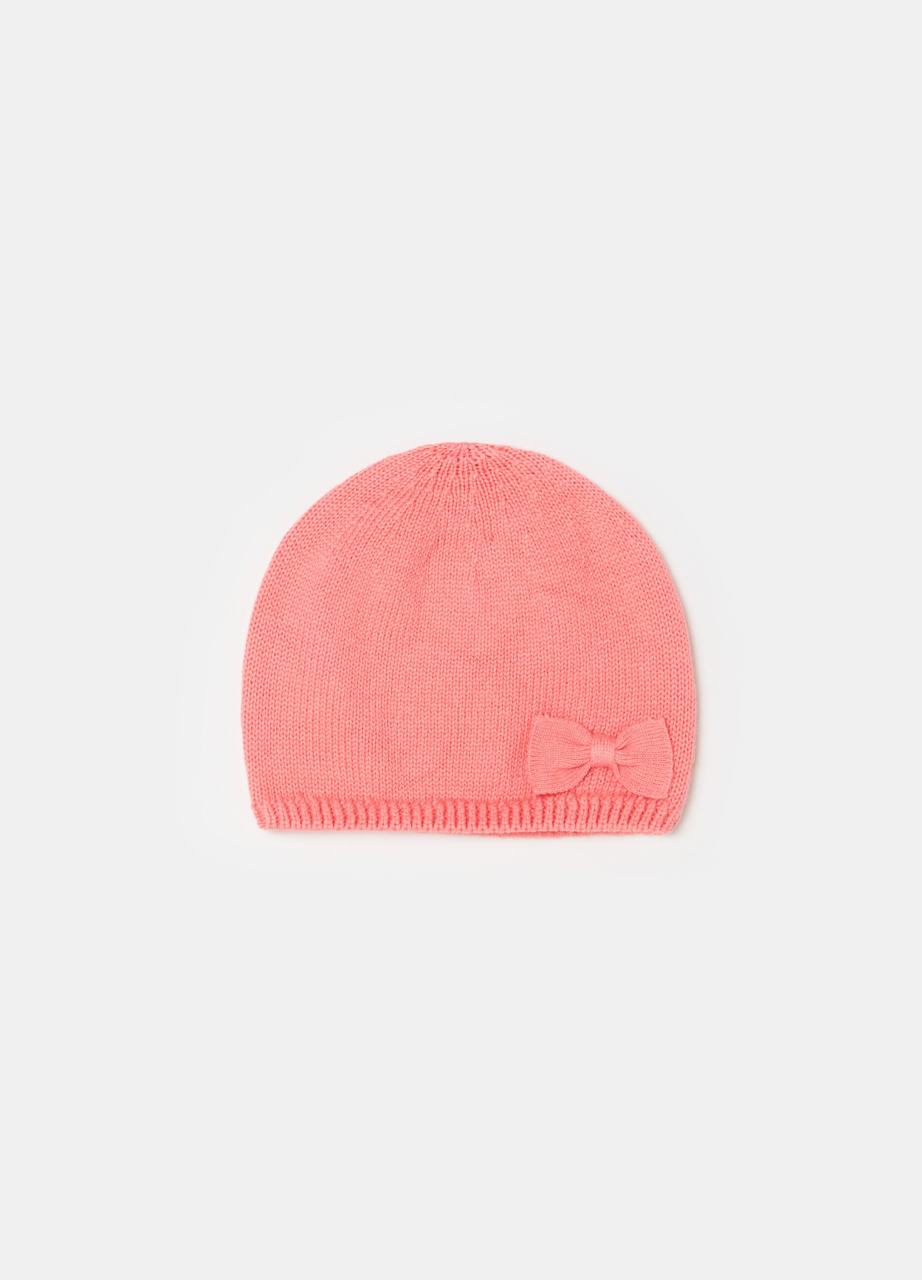 Organic cotton hat with bow