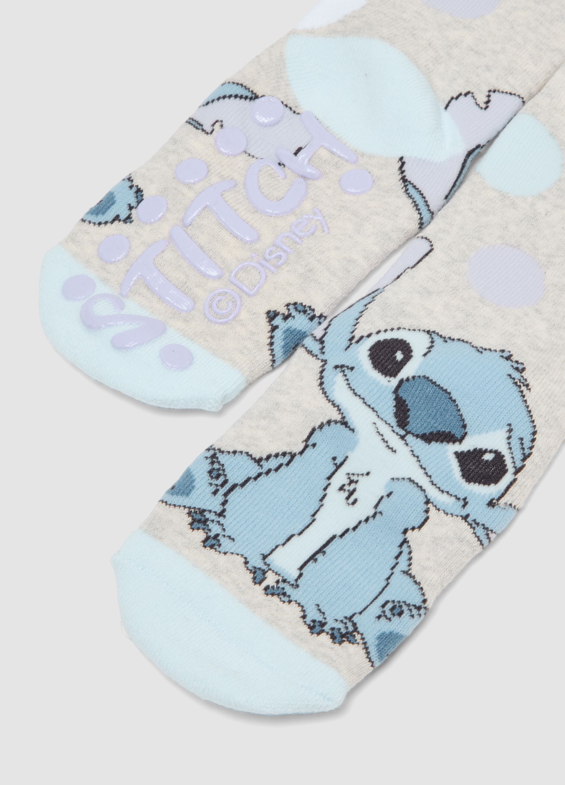 2-pack multicolour organic stretch cotton socks with Stitch print