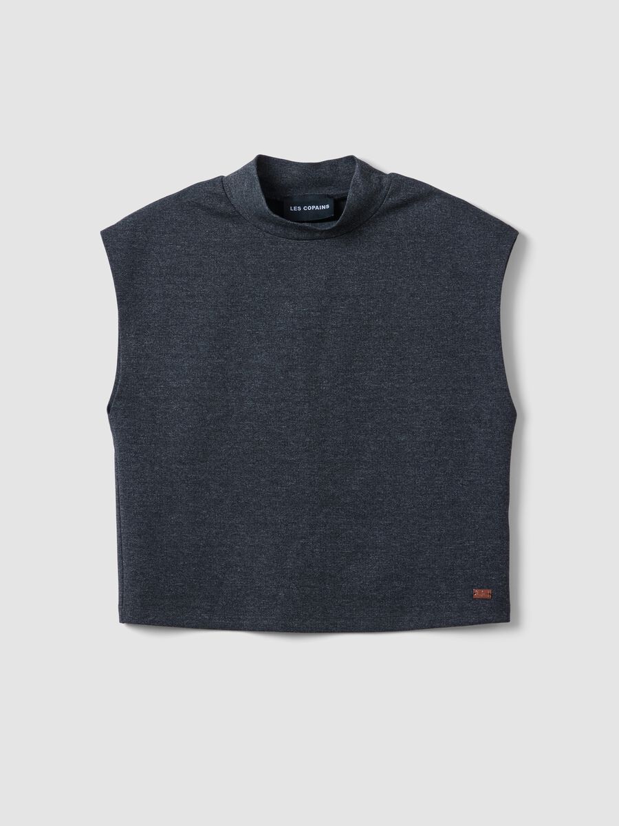 Grey stretch viscose regular-fit T-shirt_4