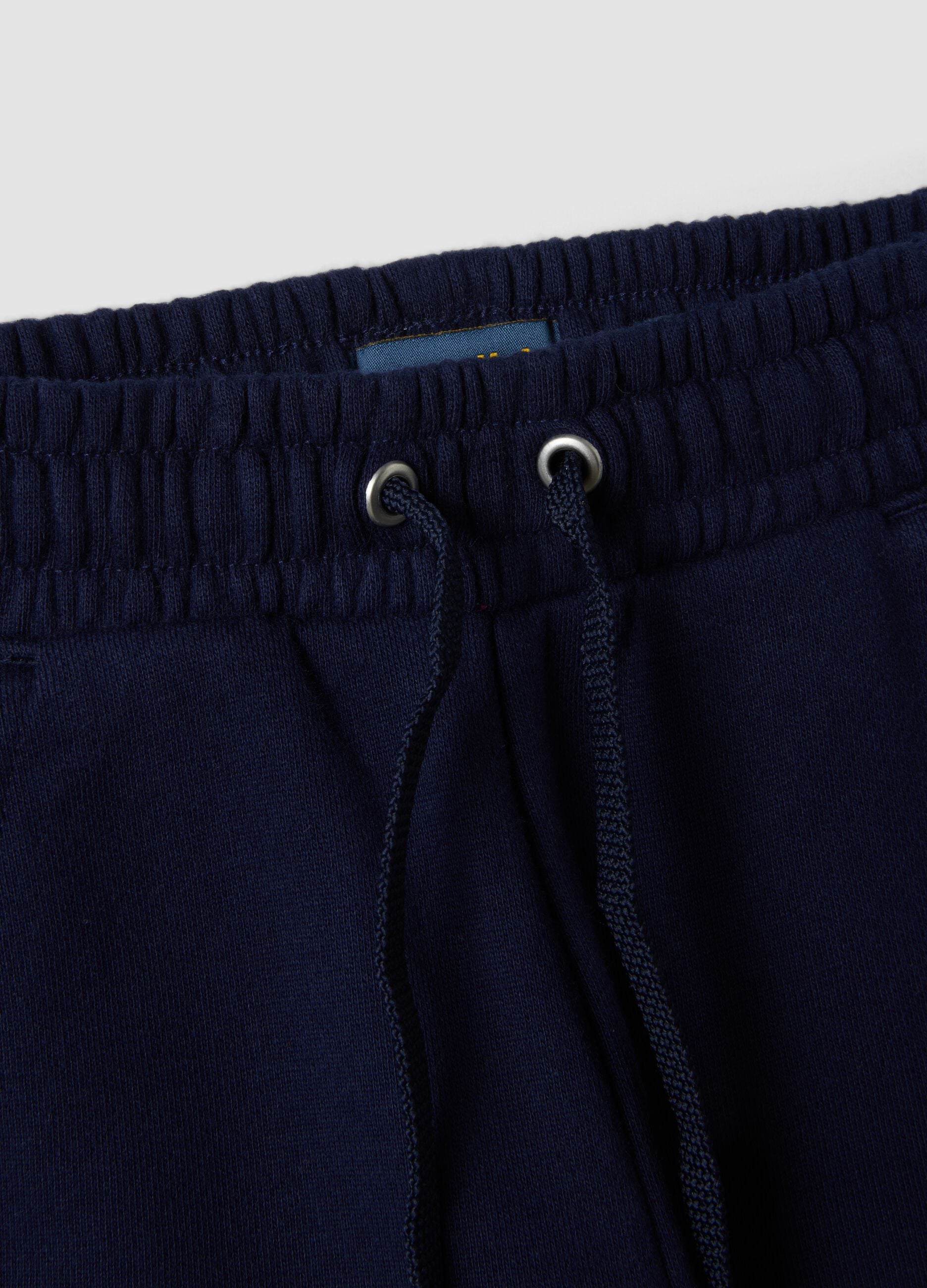 Pantaloni culotte blu in puro cotone organico per bambina