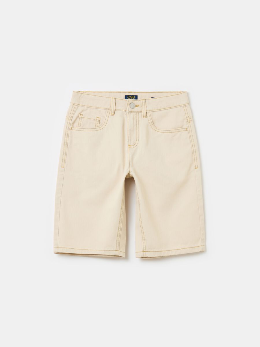 Cotton Bermuda shorts with five pockets_0