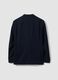 Blazer azul em viscose el&aacute;stica com lapelas cl&aacute;ssicas_1