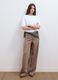White boxy-fit T-shirt in cotton and viscose blend_1