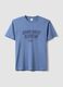 Blaues T-Shirt aus reiner Baumwolle mit Peanuts-Print, Relaxed Fit_4