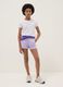 Short morado de algod&oacute;n org&aacute;nico para ni&ntilde;a con cintura el&aacute;stica_0